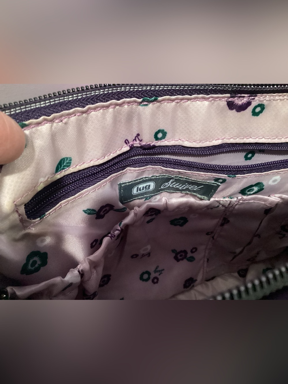 Lug Swivel Convertible Crossbody Bag. Brushed Concord Purple. NWOT. With Drizzle - Picture 9 of 12